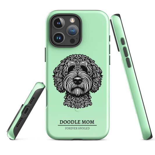 Doodle Mom Green iPhone® Case – MagSafe Compatible Dog Lover Gift