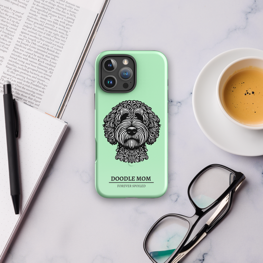 Doodle Mom Green iPhone® Case – MagSafe Compatible Dog Lover Gift