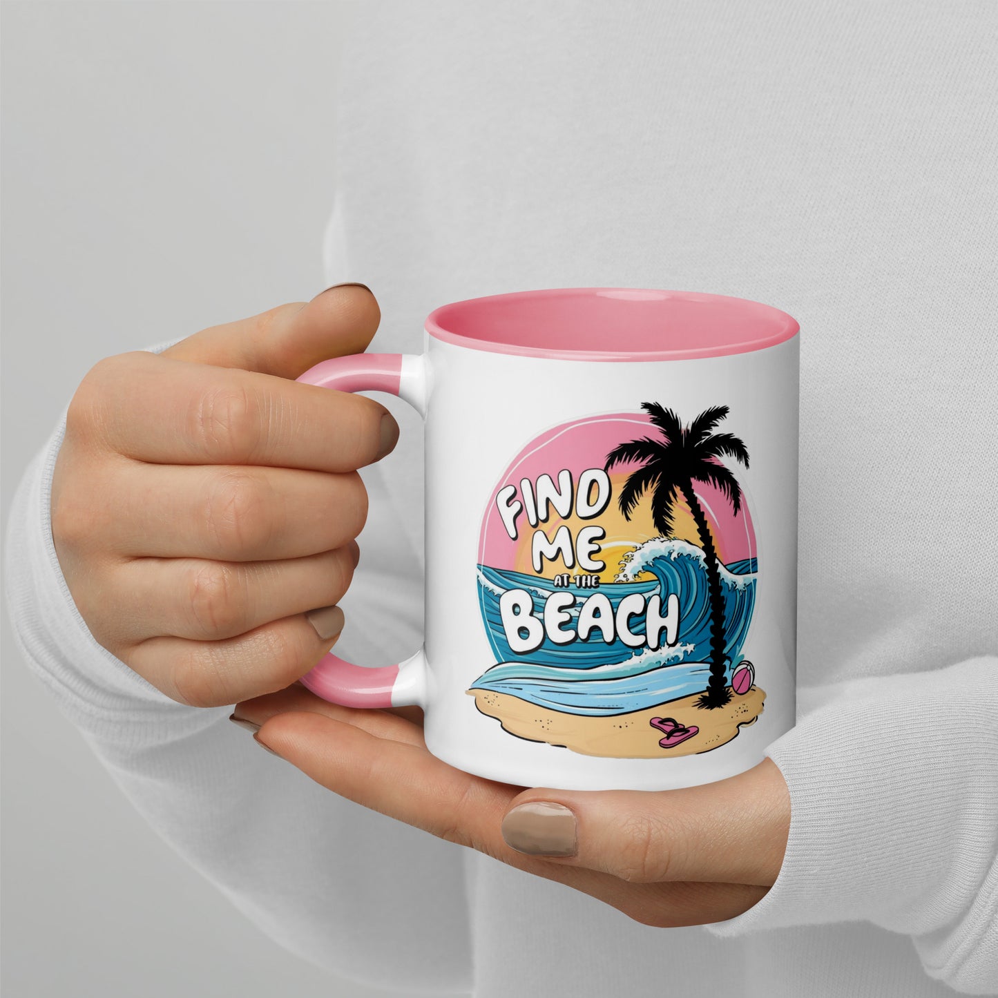 Find Me at the Beach Mug – Blush Edition (11oz)