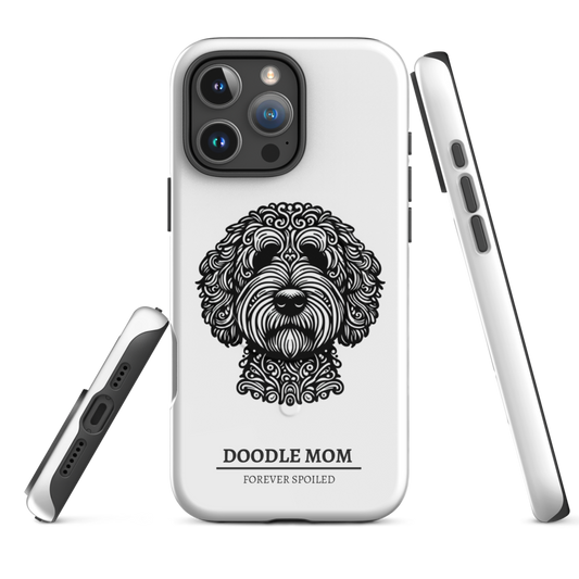 Doodle Mom White iPhone® Case – MagSafe Compatible Dog Lover Gift